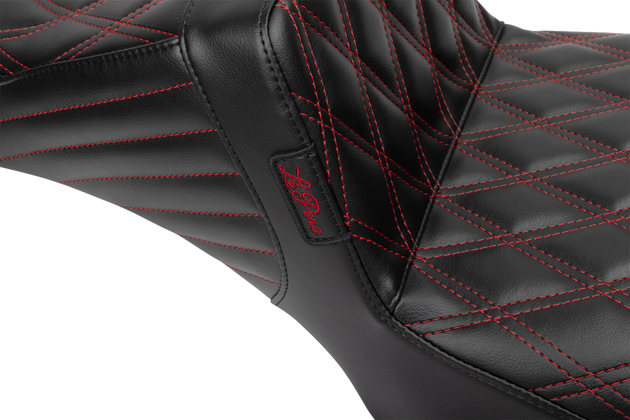 Le Pera Tailwhip Daddy Long Legs Seat - Red Double Diamond Stitch - FLH/FLT '23-'25