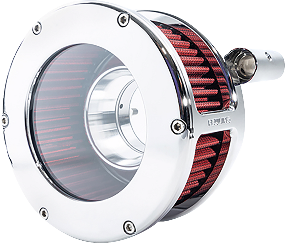 Feuling Parts BA Air Cleaner Kit - Chrome/Chrome With Red Filter - '93-'99 Evolution Big Twin