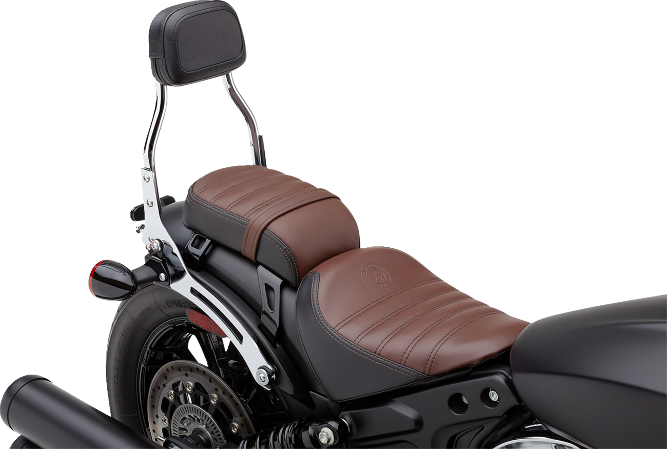 Cobra Detachable Backrest - Mini - Chrome - Bobber