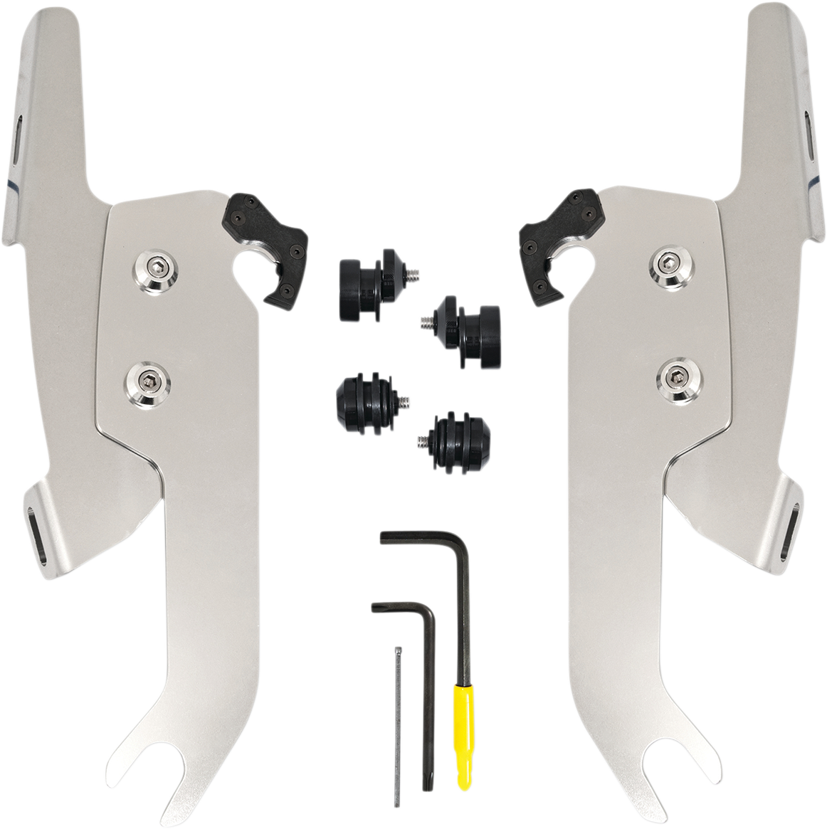 Memphis Shades Fats/Slim Windshield Trigger Lock Complete Mount Kit - Polished - FLSL