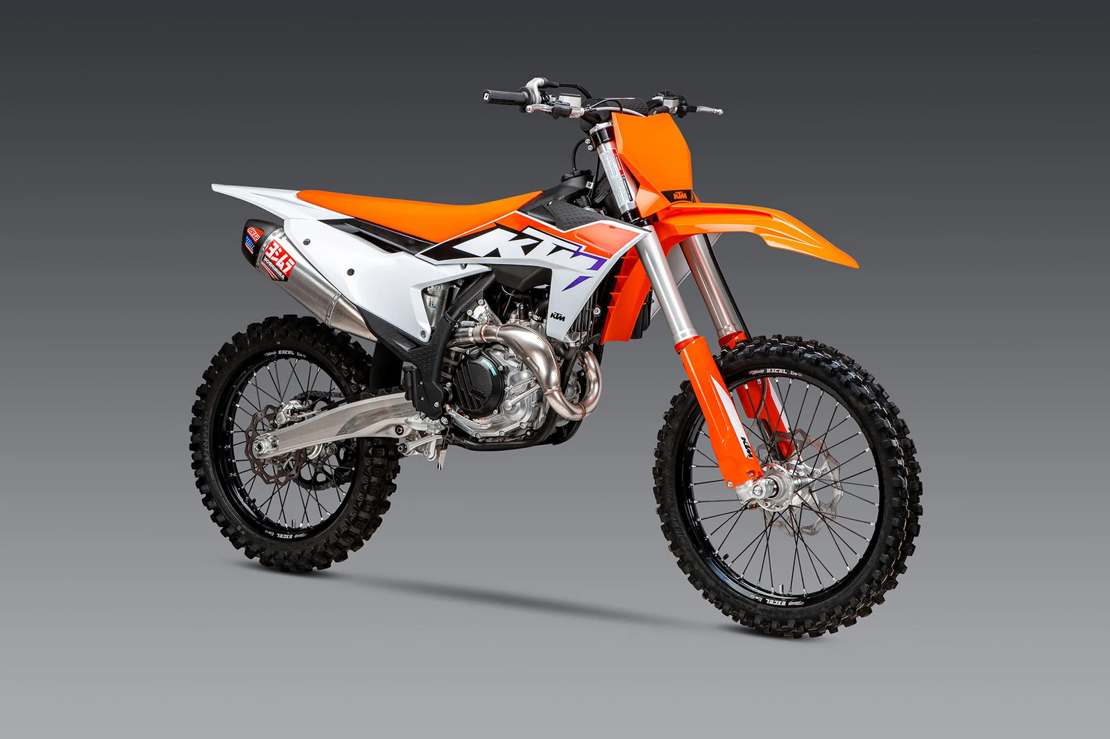 Yoshimura KTM/Husqvarna 250/350/450 23-26 RS-12 Stainless Slip-On Exhaust, W/ Aluminum Muffler