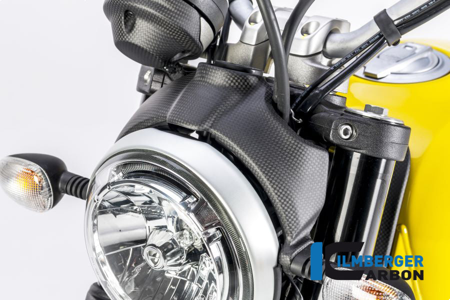 Ilmberger Carbon Headlight Cover Ducati Scrambler 2016 - Matte
