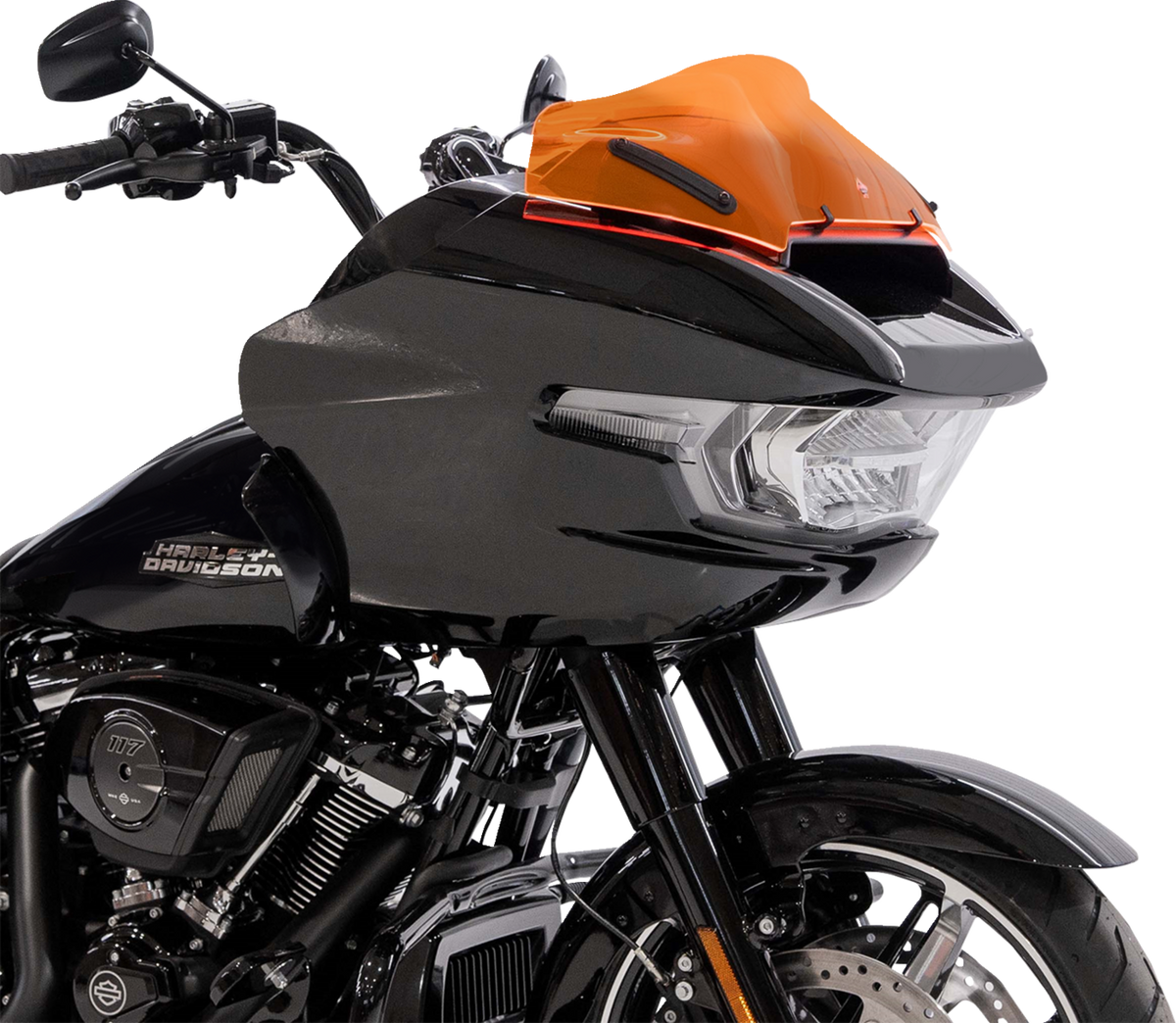 Klock Werks Ice Flare® Windshield - 8" - Orange Ice - '23-'25 FLTRX