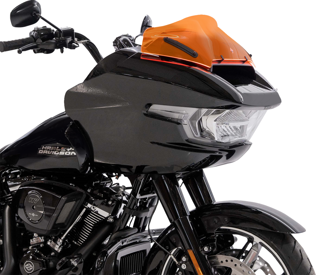 Klock Werks Ice Flare® Windshield - 8" - Orange Ice - '23-'25 FLTRX