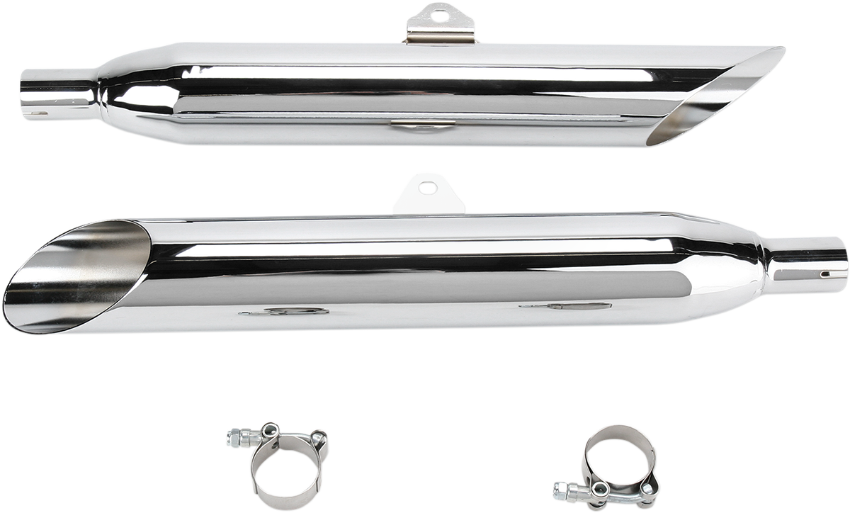 Cobra Slip-On Mufflers - Slash-Cut - XVS1100 V-Star