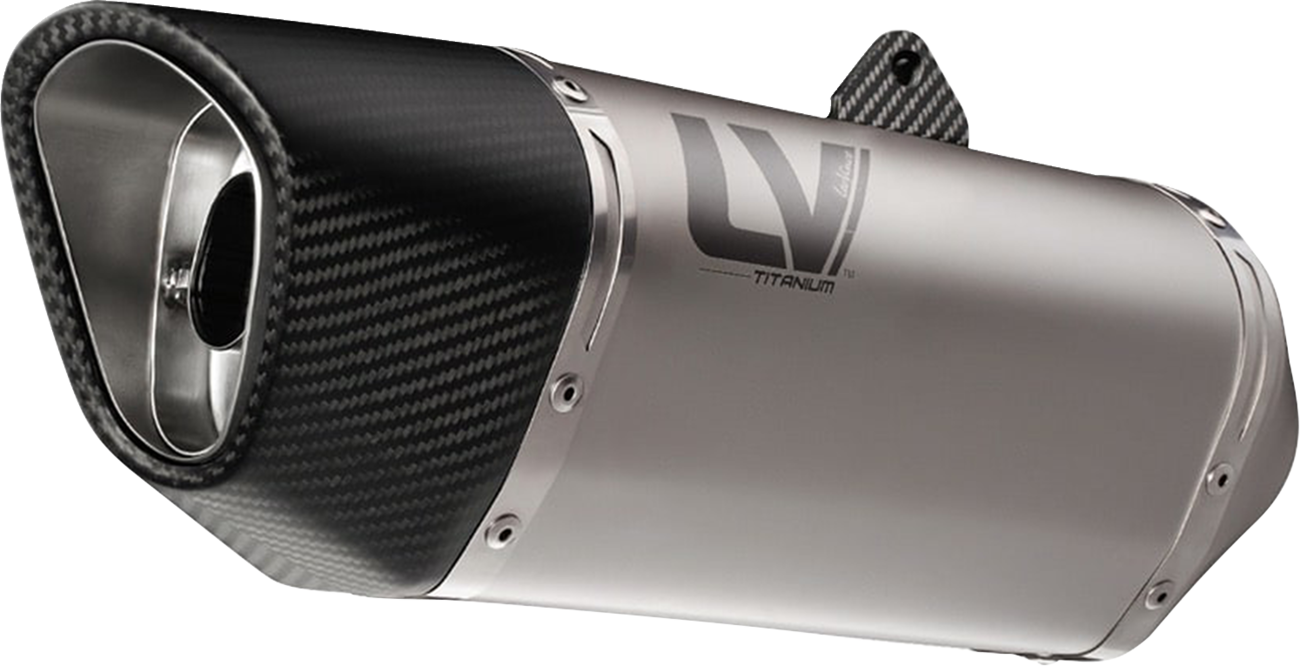 LeoVince LV-14 R Slip-On Muffler - Natural / Titanium / 6.37 lb