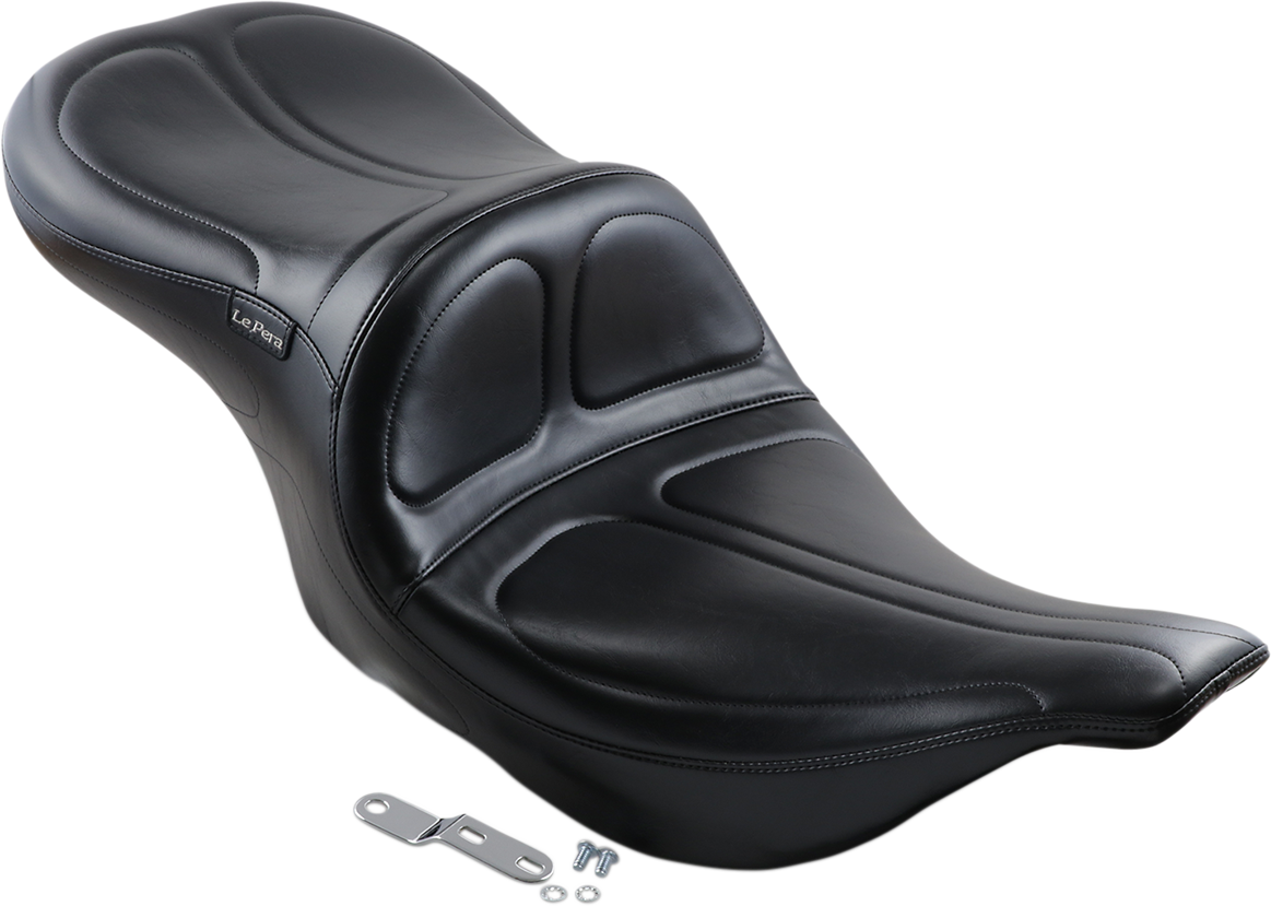 Le Pera Maverick Seat - Without Backrest - Stitched - Black - FLH/FLT '02-'07