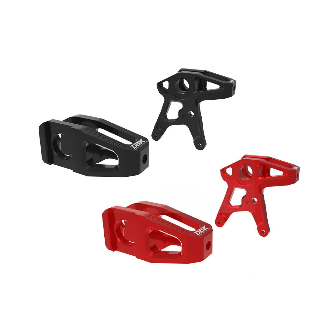 Ducabike DBK CNC Chain Adjuster and Caliper Bracket Ducati Panigale V4 V4S Tricolore