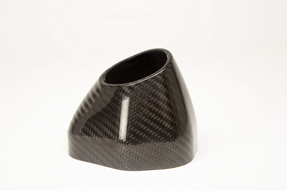 Yoshimura R77 Carbon Fiber End Cap Cover Flared Cut RIght Side