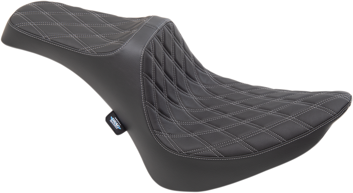Drag Specialties Seats Predator III Seat - Double Diamond - Silver Stitching - FXST/FLST '84-'99