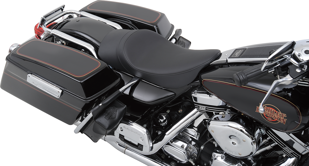 Drag Specialties Seats Low Profile Solo Seat - Forward - Smooth - FLHR '97-'07