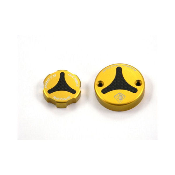 Ducabike DBK Carbon Front Brake And Clutch Fluid Reservoir Cap Set For Panigale