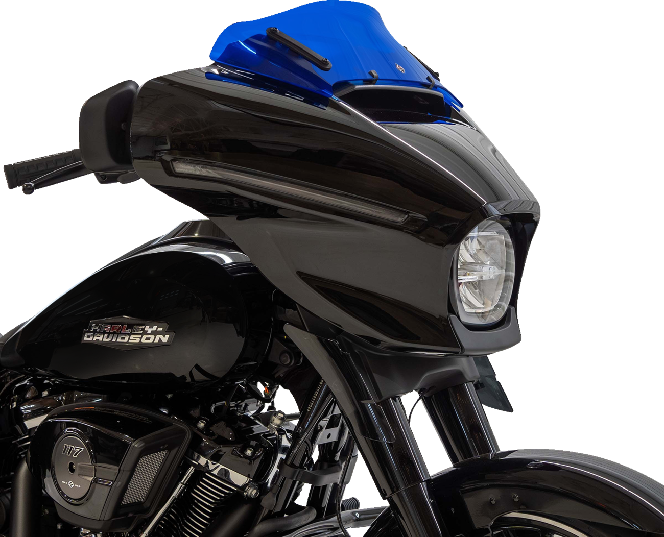 Klock Werks Kolor Flare® Windshield - 6-1/2" - Blue - '23-'25 FLHX