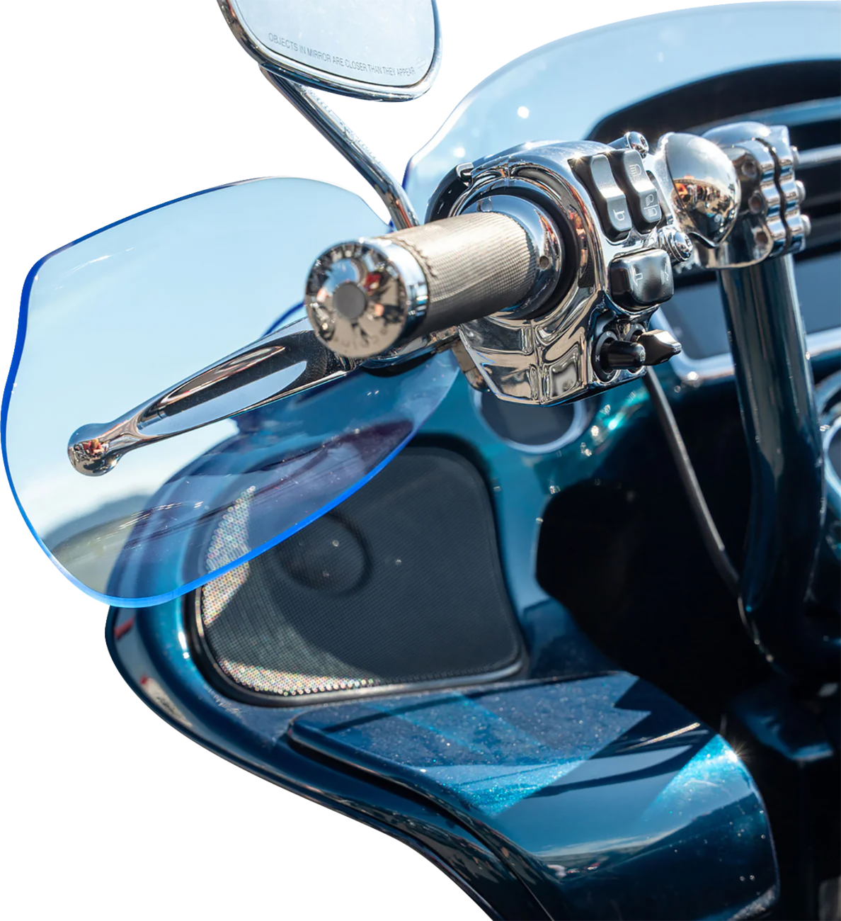 Klock Werks Flare® Handguards - Harley-Davidson Cable Clutch - Blue Ice