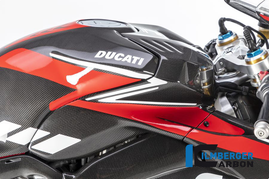 Ilmberger Carbon Upper Tank Cover Ducati Panigale V4 Racing - Gloss