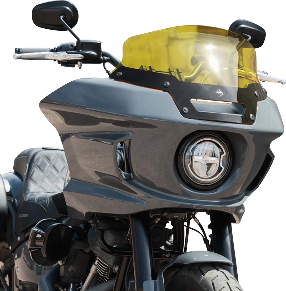 Klock Werks Kolor Flare® Windshield - 6" - Yellow - '22-'25 FXLRST