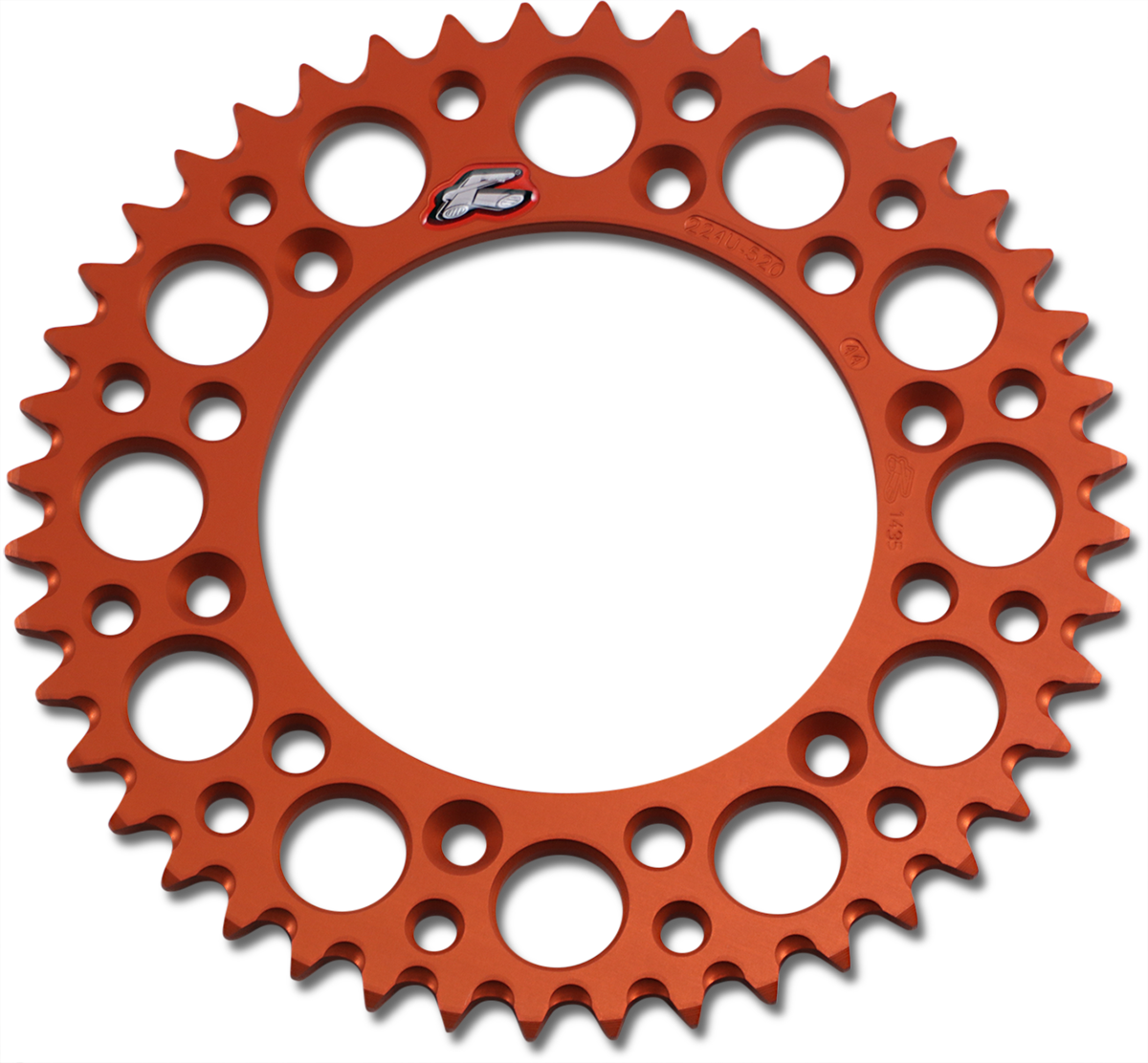Renthal Rear Sprocket - Aluminum - 44 Tooth - Orange