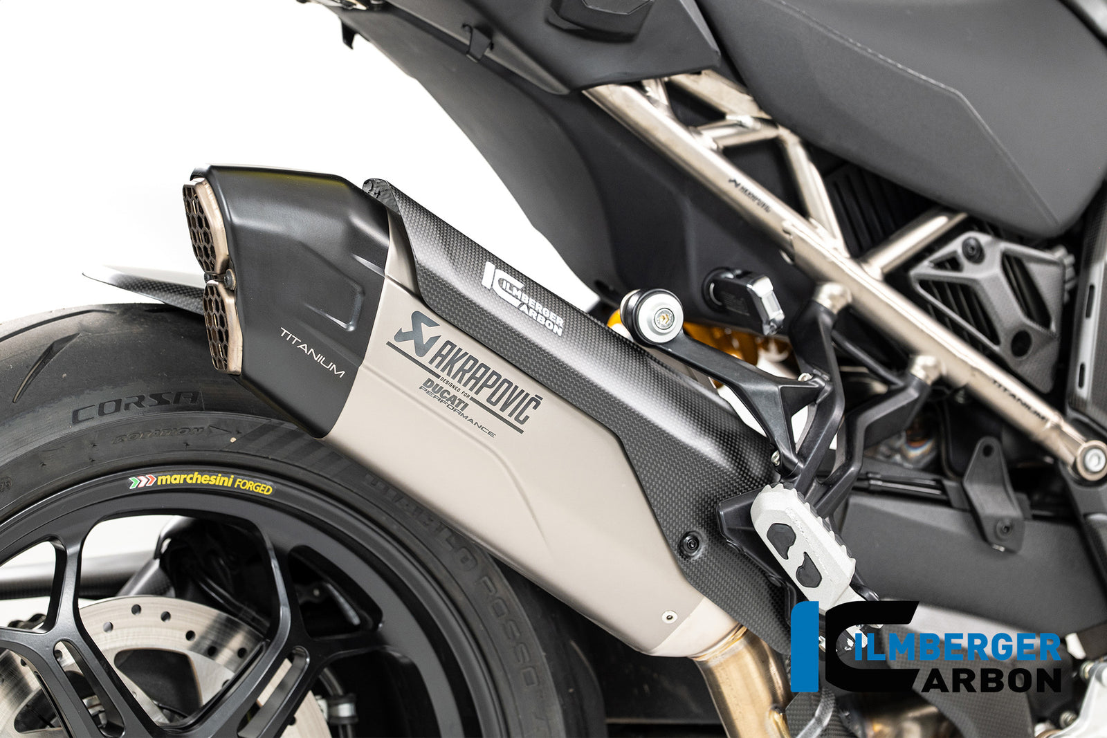 Ilmberger Carbon Exhaust Heat Shield Carbon Matte Ducati Multistrada V4 2025