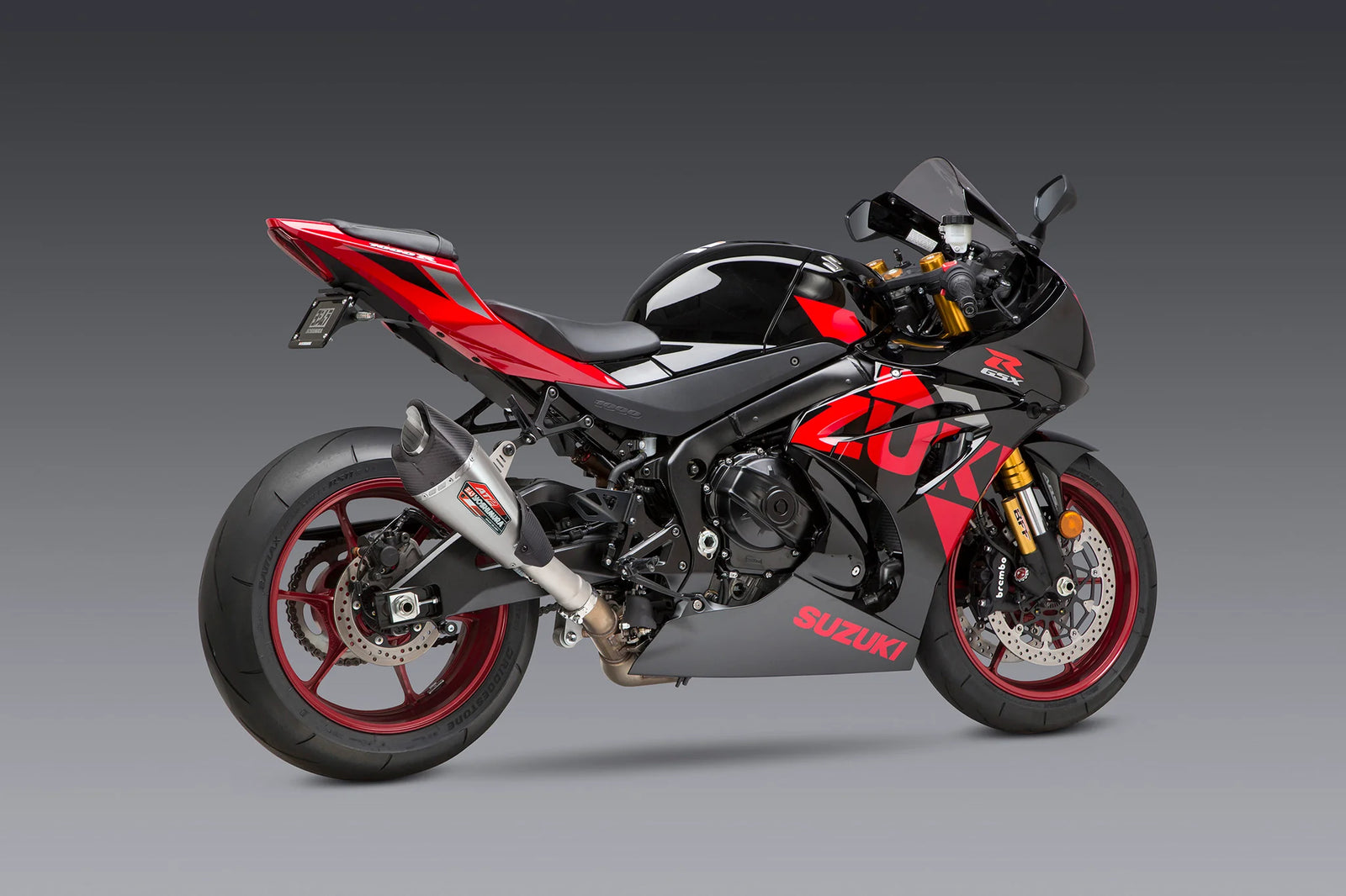 Yoshimura GSX-R1000 17-25 AT2 Stainless Slip-On Exhaust, W/ Stainless Muffler