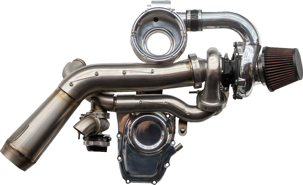 Trask Tornado Turbo Kit - Stage 2 - Polished With Polished Aluminum - Gen 1 M8