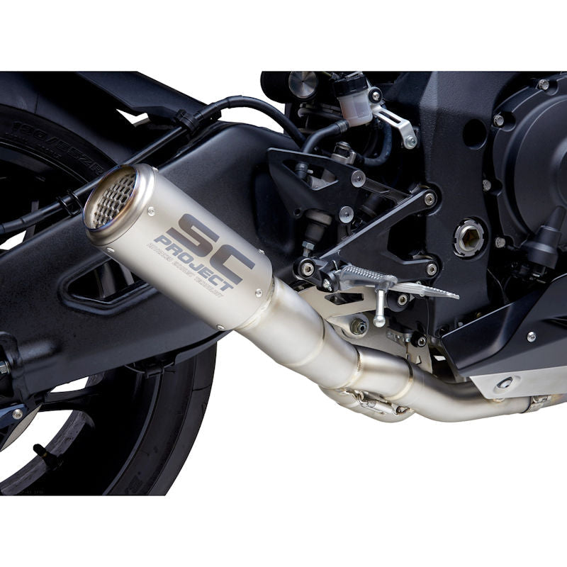 パーツ SC PROJECT CR-T YZFR1 SC Project CR-T Carbon Fiber Titanium Half Exhaust for Yamaha R1