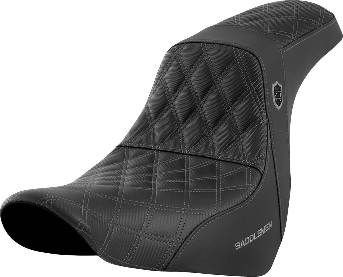 Saddlemen Pro Series SDC Performance Seat - W/O Backrest - Gray Stitch - FL/FX '18-'20