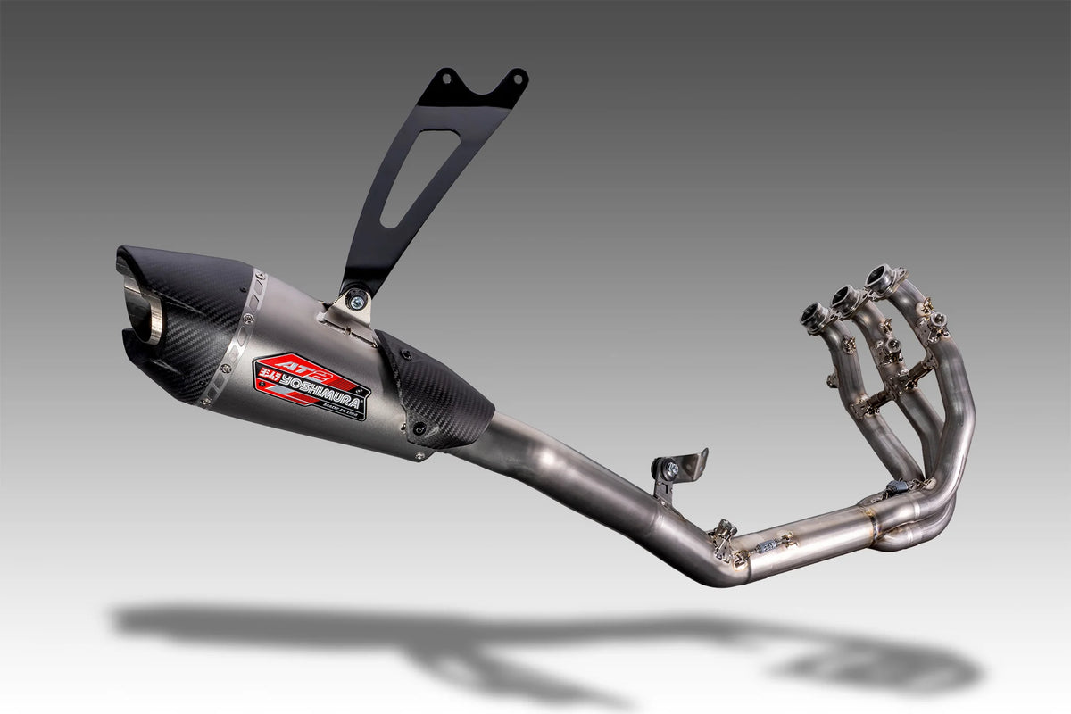 Yoshimura Street Triple 765 23-26 RACE AT2 Titanium Full Exhaust, W/ Titanium Muffler