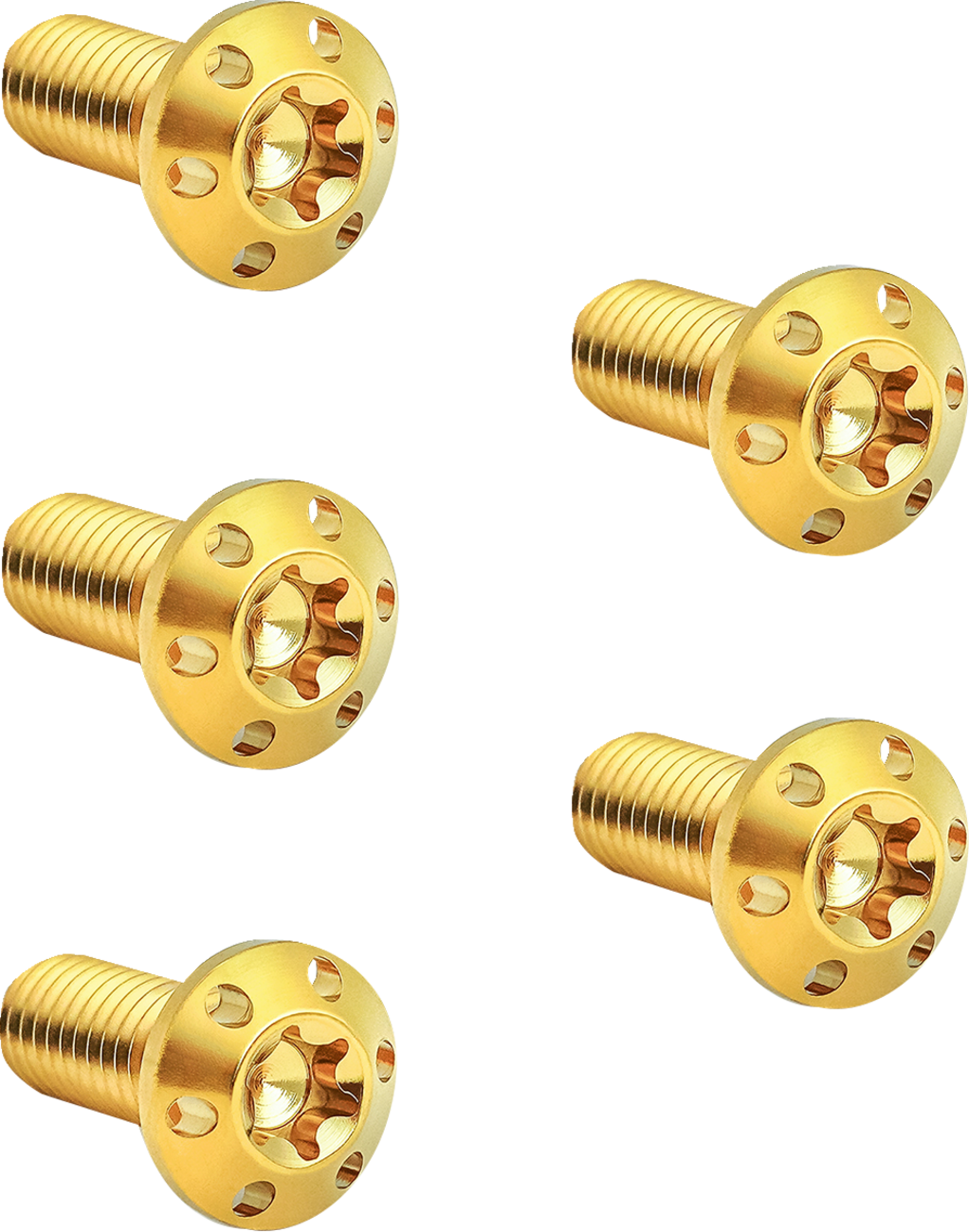 Arlen NESS Bolt Kit - Holeshot/Brake Rotor/Front - Hub Mount - Gold - 5/16-18 X 7/8" - 5 Pack