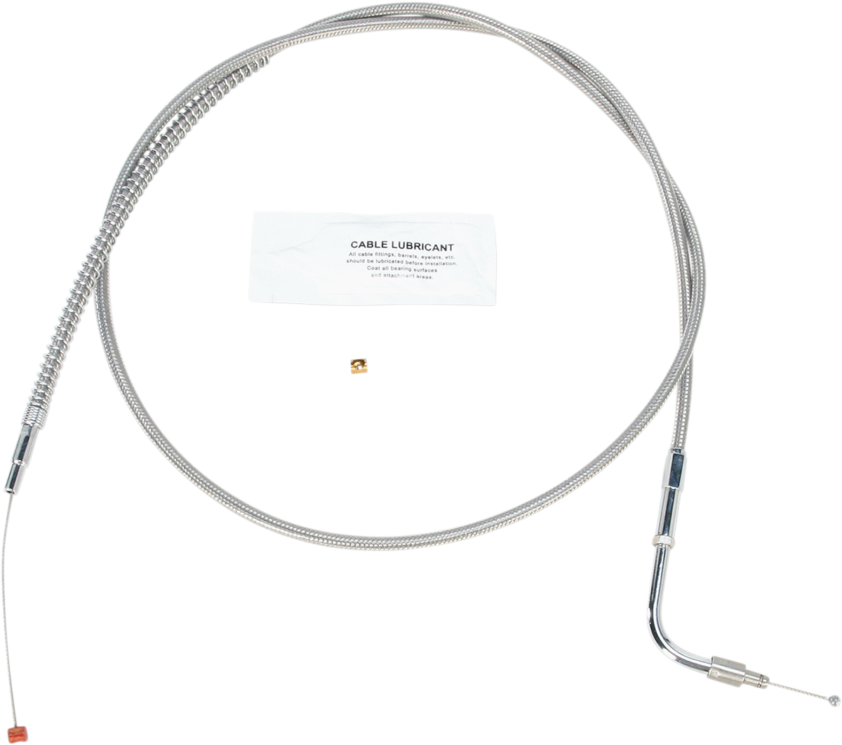 Barnett Stainless Steel Idle Cable - +8" - '96-'01 Touring
