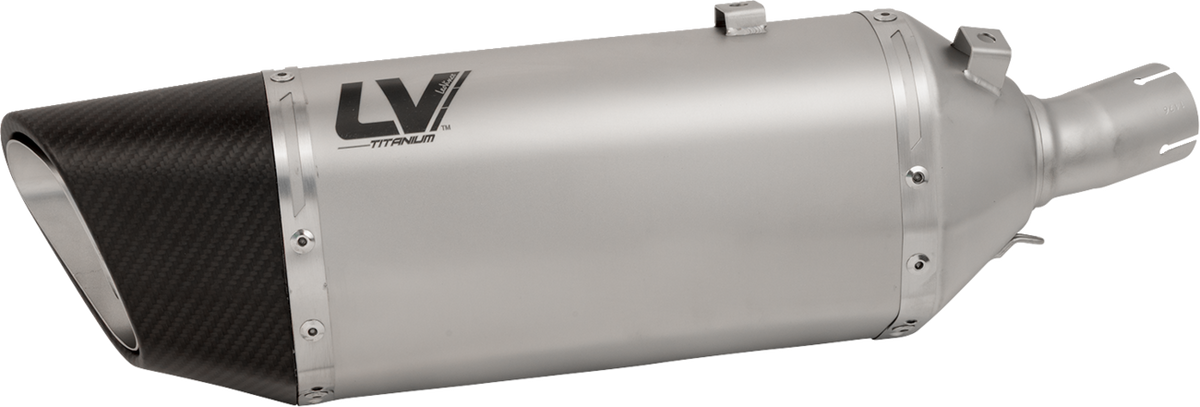 LeoVince LV-14 R Slip-On Muffler - Titanium - Kawasaki Ninja 400/500