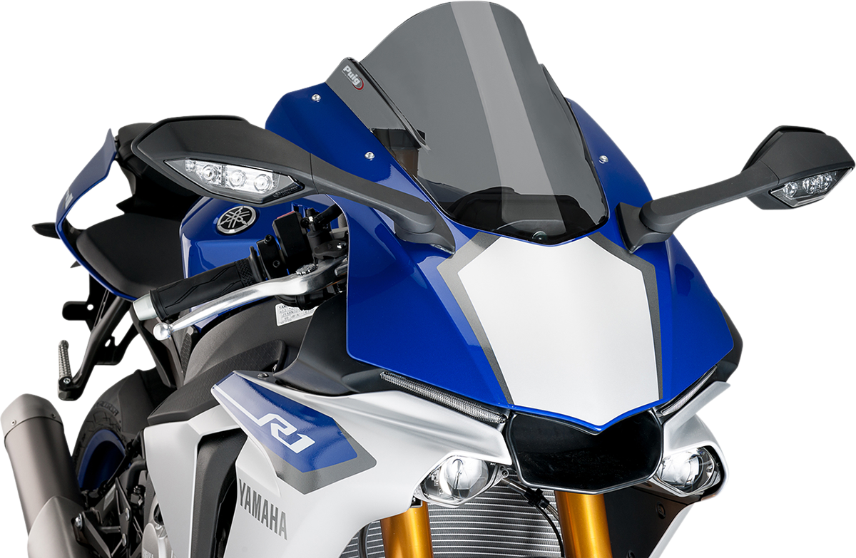 PUIG HI-Tech Parts Race Windscreen - 13-1/4" - Dark Smoke - YZF-R1