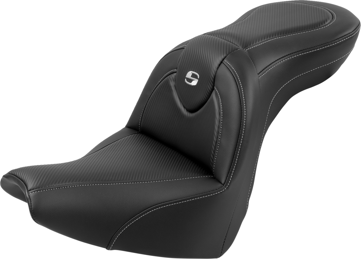 Saddlemen Roadsofa™ Seat - With Backrest - Carbon Fiber - FXBR/S '18-'20