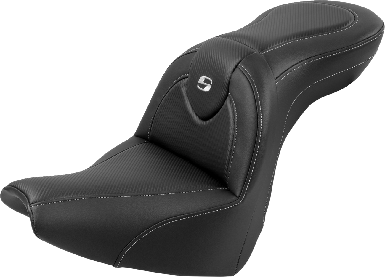 Saddlemen Roadsofa™ Seat - With Backrest - Carbon Fiber - FXBR/S '18-'20
