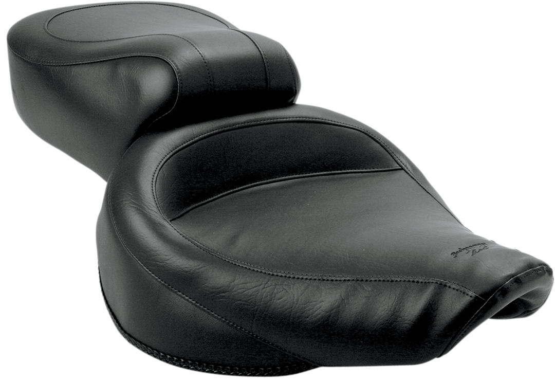 Mustang Vintage Style Seat - Wide - Smooth - Black - Dyna