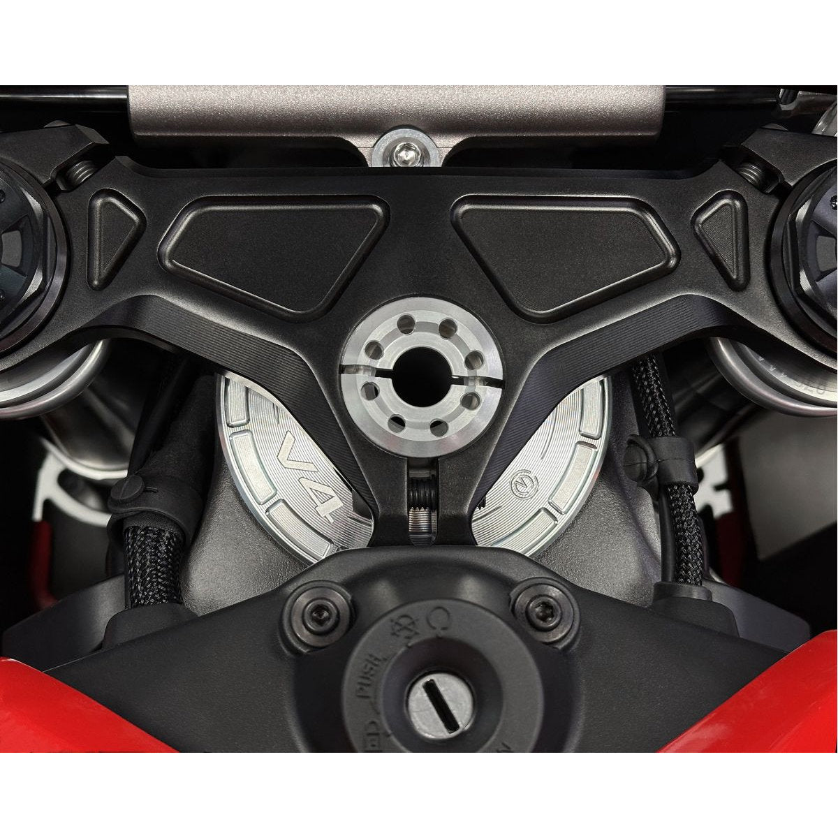 MotoCorse Billet CNC Steering Head Cover for Ducati Panigale V4 V4S Tricolore