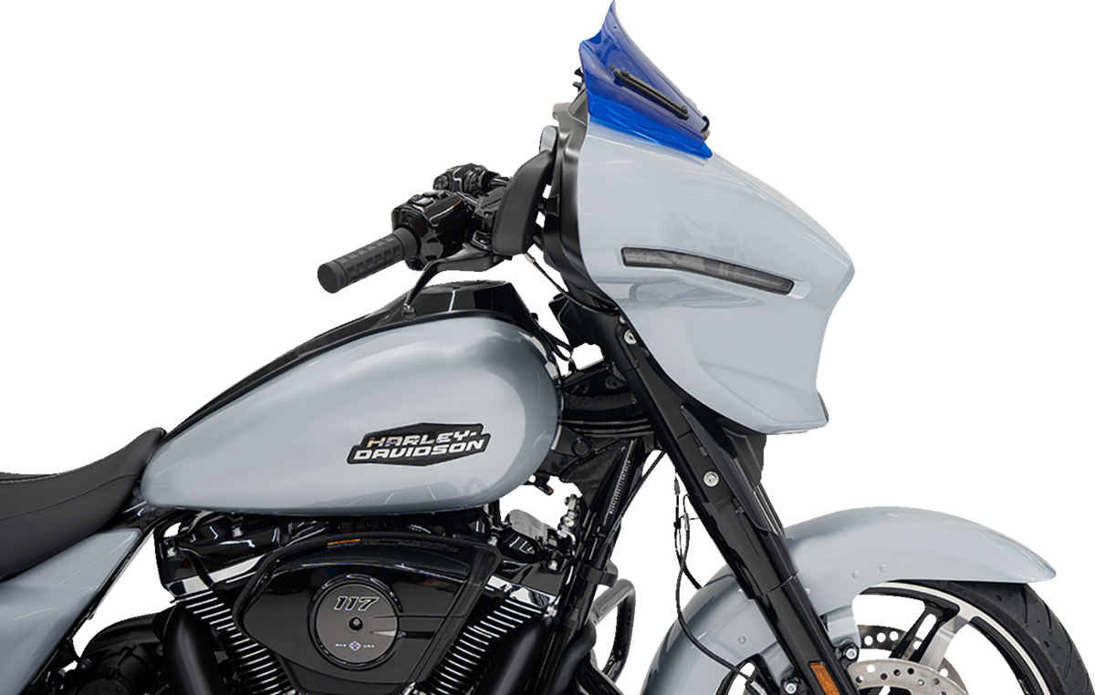 Klock Werks Kolor Flare® Windshield - 8" - Blue - '23-'25 FLHX