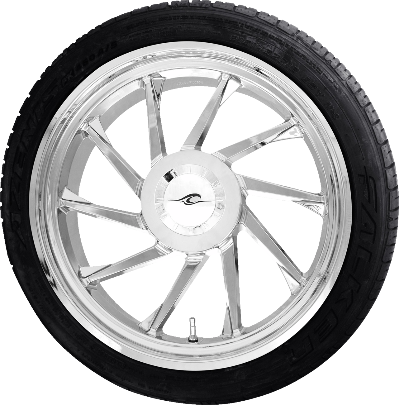 Coastal Moto Hurricane 3D Rear Left Wheel - Chrome (18") | Falken Tire (215/45zr18)