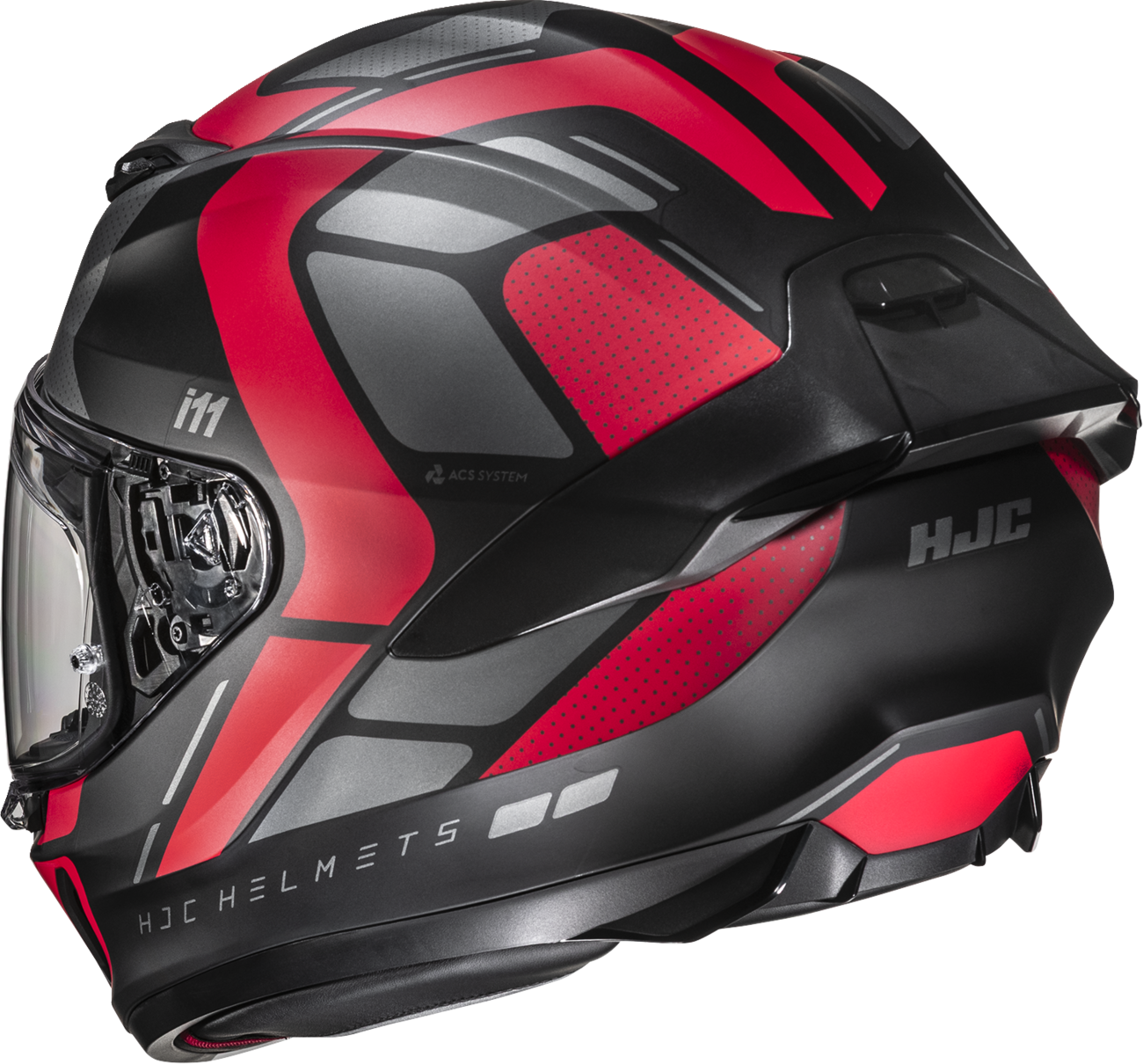 HJC I11 Plus Sub Helmet - Black / Gray / MC1SF / Matte / Red / 3XL