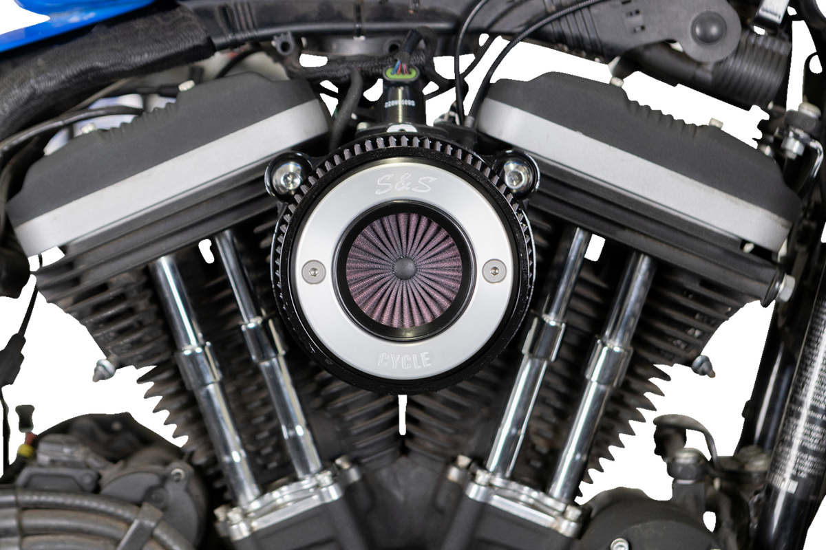 S&S Cycle Air Stinger Stealth Air Cleaner Kit - Black Chrome Ring