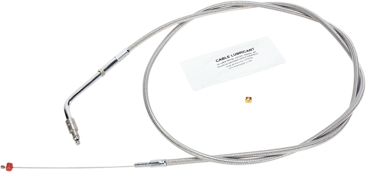 Barnett Stainless Steel Throttle Cable - +8" - '02-'07 Touring
