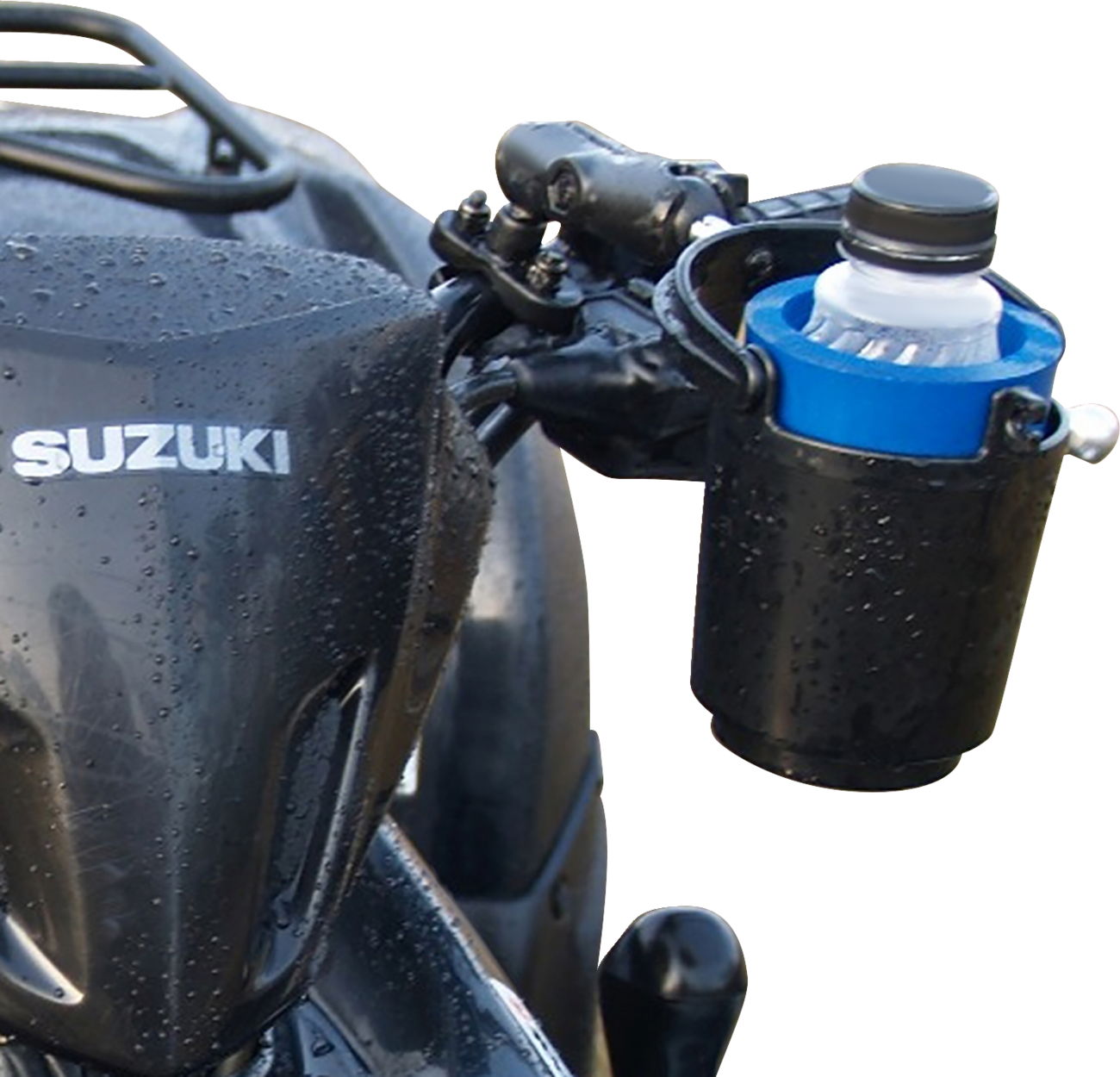 RAM Mounts Handlebar Rail Mount With U-Bolt Base, Level Cup™ Drink Holder And Koozie