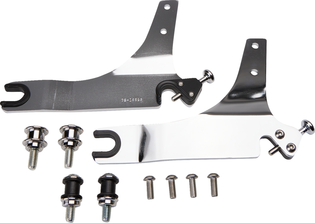 Cobra Backrest Kit - 14" - Chrome - FXLR