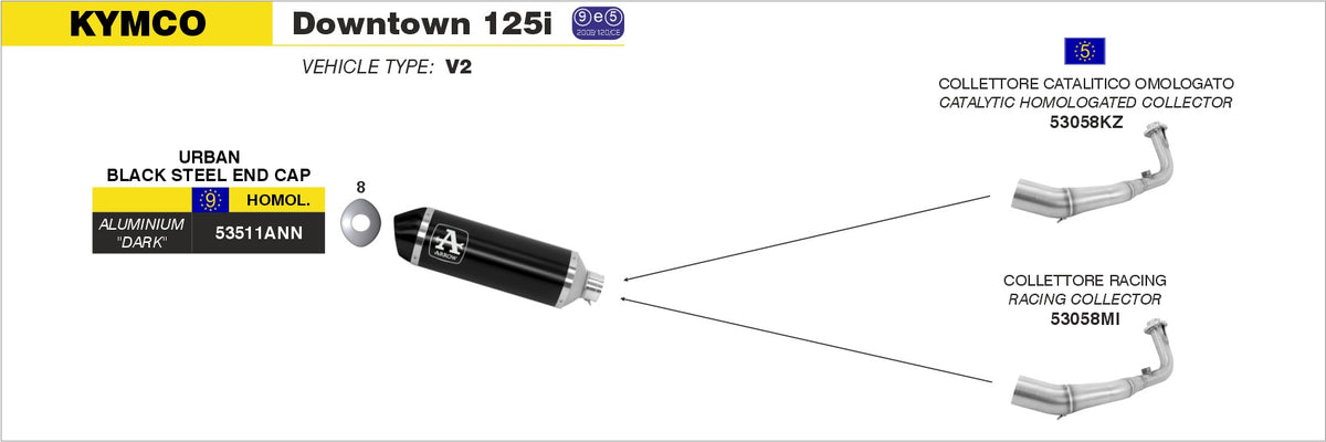 53058MI Racing Header For Urban Exhaust
