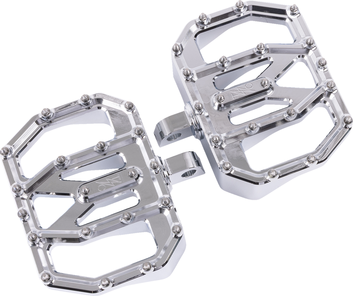 Thrashin Supply CO. Mini Aggressor Floorboards - Chrome - Rear