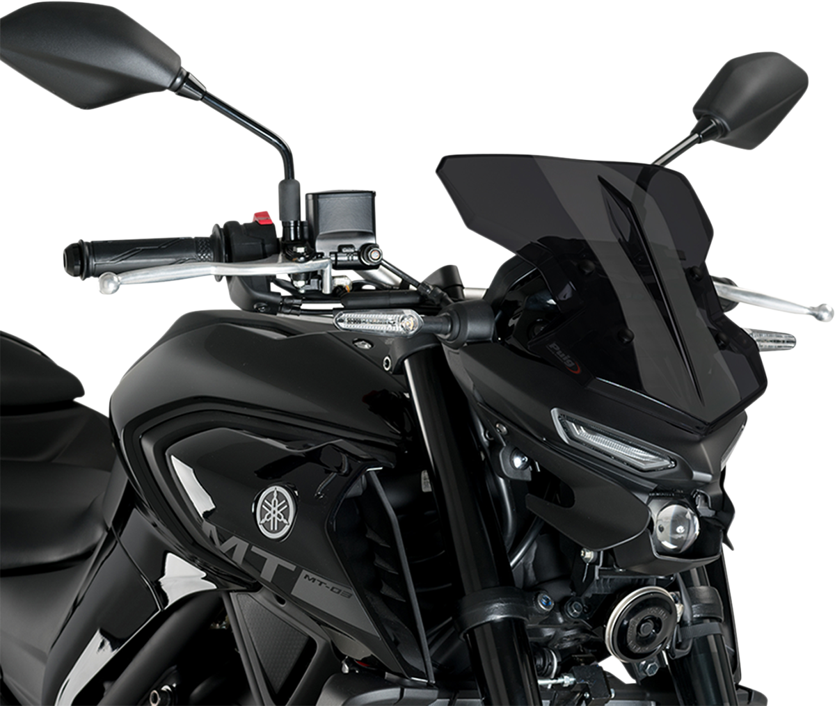 PUIG HI-Tech Parts New Generation Windscreen - 11-3/4" - Dark Smoke - MT-03