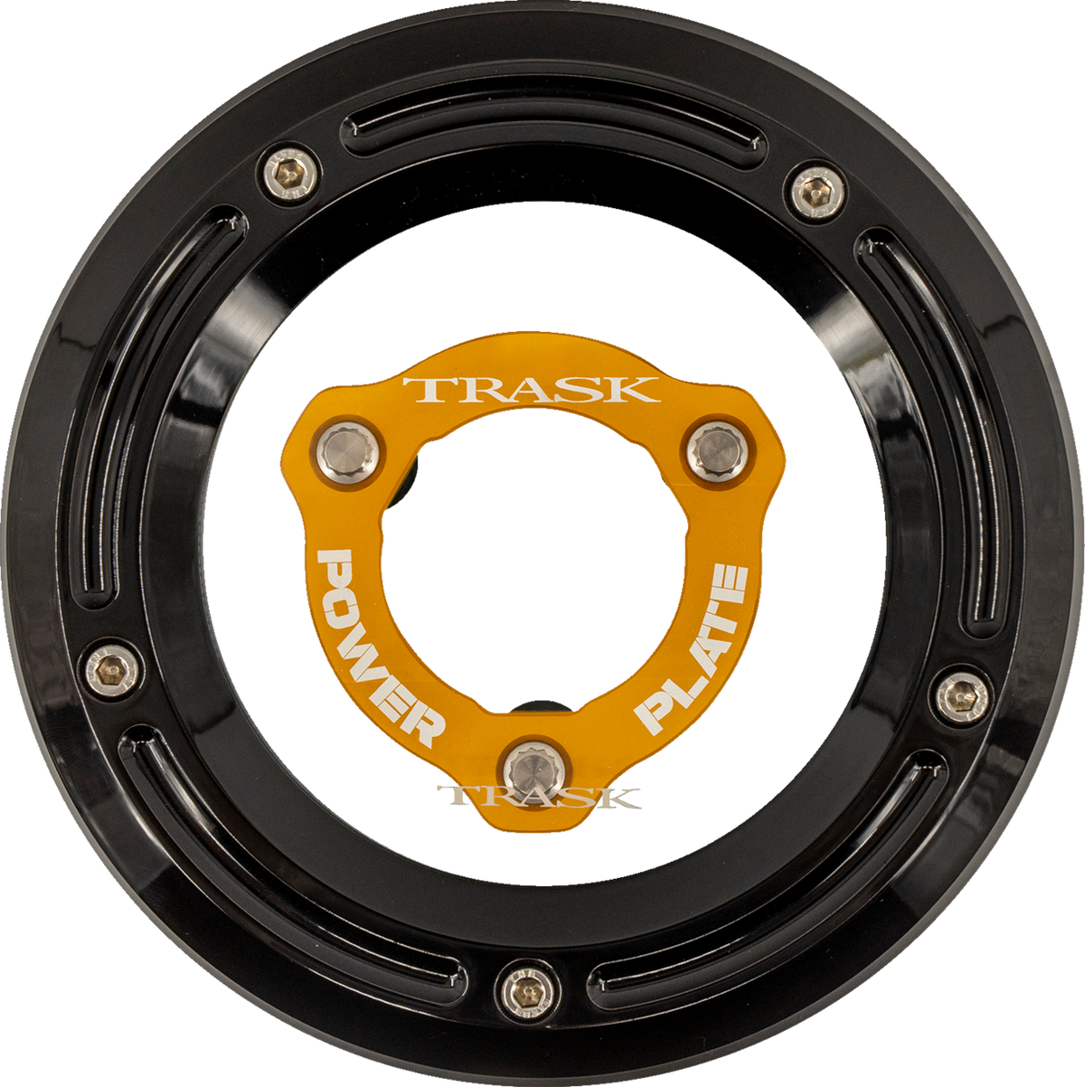 Trask Derby Cover With Power Plate - Black/Gold - Kit - '17-'25 Harley-Davidson