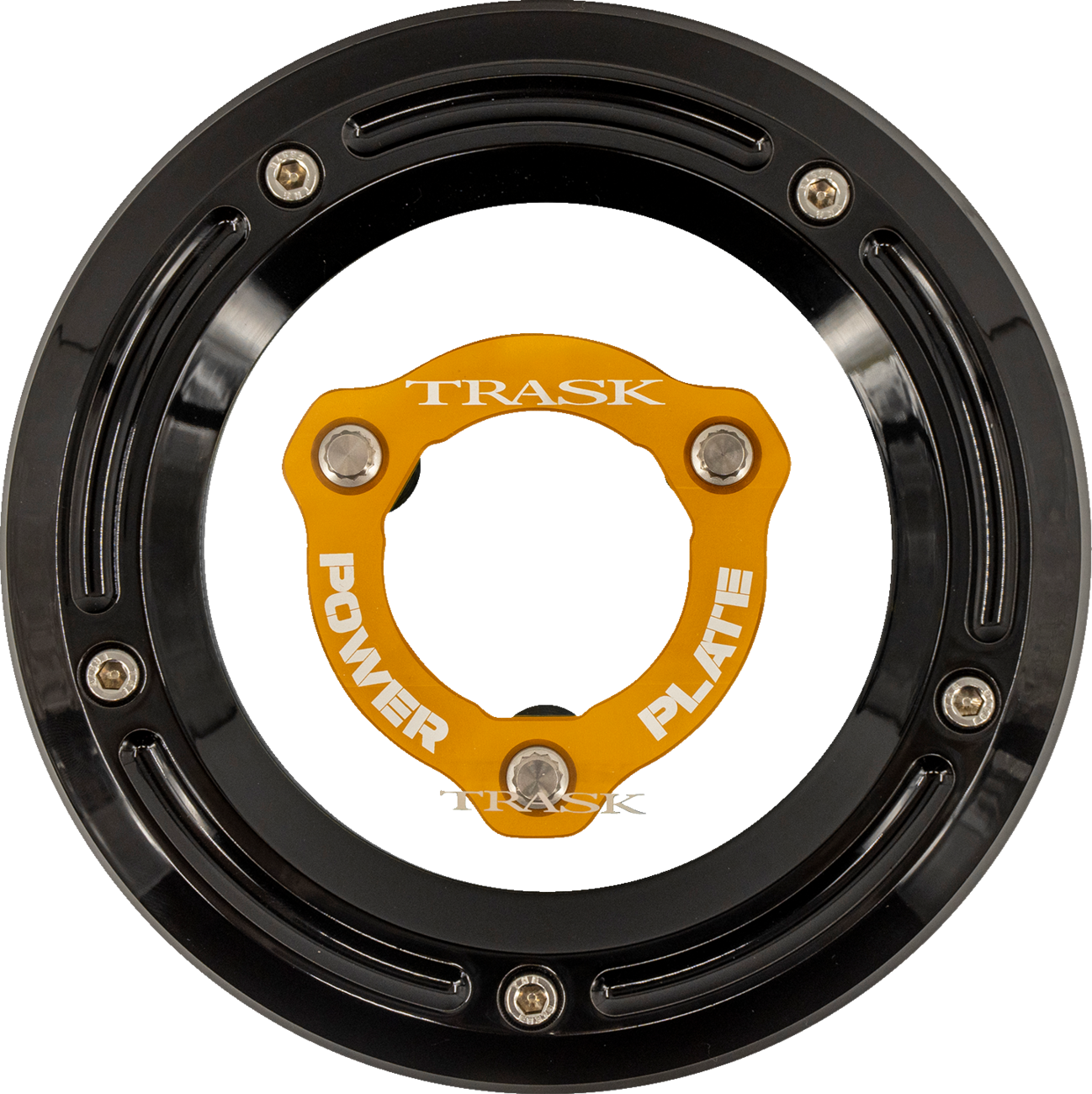 Trask Derby Cover With Power Plate - Black/Gold - Kit - '17-'25 Harley-Davidson