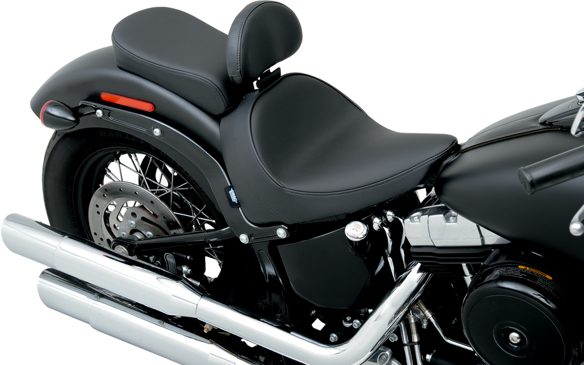 Drag Specialties Seats Solo Seat - Smooth - Backrest - FXS/FLS '11-'17