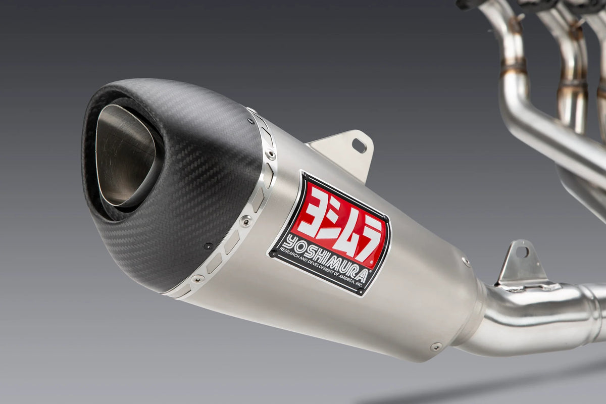 Yoshimura GSX-R1000 05+ / ZX10 07+ Oval Lightning Sprint Alpha T Stainless Exhaust, W/ Stainless Muffler