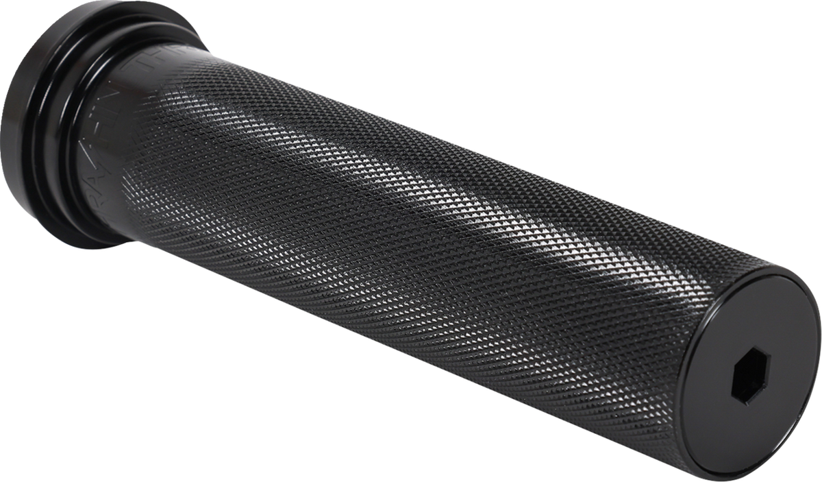 Thrashin Supply CO. Throttle Tube - Knurled - 1" - TBW - Black